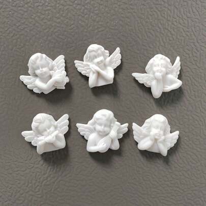 1/6 件可爱天使冰箱贴、装饰磁铁、个性化冰箱贴、适用于厨房、办公室白板、储物柜、洗碗机、厨房装饰、家居装饰、送给朋友的礼物