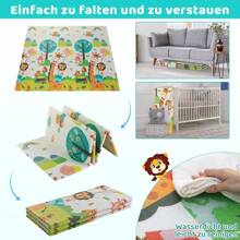 180x160x1cm Baby Play Mat, Odorless XPE Foam Floor, Baby Play Mat Non-Slip Waterproof On Both Sides, Easy To Clean, Baby Crawling Mat Foldable, Giraffe - Beige - View 6