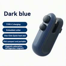 1pc USB Rechargeable Mini Heat Sealer, Handheld Food Bag Sealing Machine - Multicolor - View 9