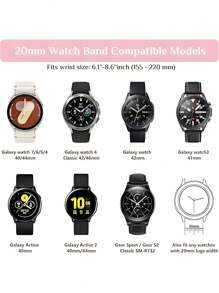 Huastonband 男士復古風玫瑰金矽膠錶帶，柔軟防汗運動錶帶 20mm/22mm，相容於 Galaxy Watch 7 40mm、Watch6 44mm/5/4/3 Pro Active2、Watch GT GT2 Pro GT3 GT4、Watch、Watch，運動錶帶，夏季女性海灘、派對、活動、舞蹈配件，假期禮物，畢業季，返校季 - 玫瑰金 - 查看 8