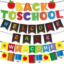 Pancarta de barra de pociones de regreso a la escuela y Halloween - Decoración de papel versátil para fiestas y eventos temáticos