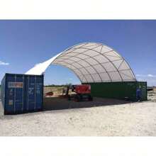 Shipping Container Canopy Shelter 20'x20', 15oz PVC - 20X20FT 11OZ PER - View 2
