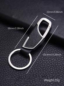 1 pieza Llavero de metal y para hombre, regalo creativo para el mejor amigo, accesorio de llavero de metal para coche, bolso - Negro - Ver 6