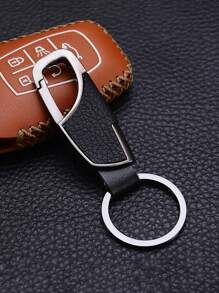 1 pieza Llavero de metal y para hombre, regalo creativo para el mejor amigo, accesorio de llavero de metal para coche, bolso - Negro - Ver 8