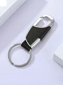 1 pieza Llavero de metal y para hombre, regalo creativo para el mejor amigo, accesorio de llavero de metal para coche, bolso - Negro - Ver 7
