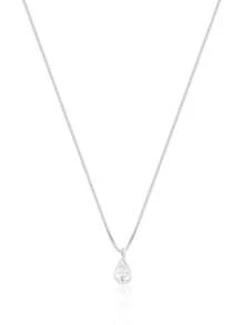 Point Of Light Drop Necklace In Zirconia And 925 Silver 40cm And 45cm - trắng - Xem 3