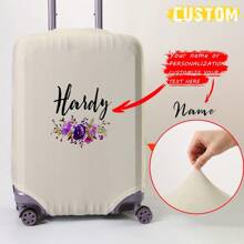 定制行李箱套 18-32 英寸灵活行李箱套 适用于 18 至 32 英寸行李箱 个人定制行李箱套 定制姓名图案防刮保护套 行李箱保护套 行李箱套 保护套 防尘套 拉杆箱防尘套 旅行配件商店 返校 - 彩色 - 查看 1