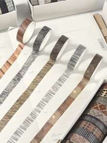 10 卷手工日记和纸胶带撕下无痕装饰贴纸胶带，适用于学生文具、礼品包装和 DIY 工艺品的装饰胶带 - 纸质材料，易于使用，非常适合信封装饰、返校学校用品