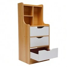 LOYALHEARTDY Nightstand 3 Drawers With Open Storage Cabinet Bedroom Side Stand Cabinet Tall Nightstand Bedside Tables With Storage For Bedroom - walnut - View 6