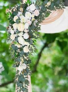 Lingqing Decoration Set Of 2 Wedding Arch Flowers,Artificial Flowers For Wedding Decor, Wedding Decorations For Reception And Wedding Backdrop, Valentine Day, Gift Gifts Birthday Graduation