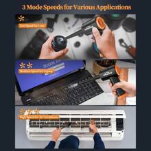 WHATOOK 1 chiếc khăn lau bụi khí nén - khăn lau bụi điện có thể tái sử dụng - 3 tốc độ 60000 vòng / phút với đèn LED - giải pháp thay thế không khí đóng hộp để làm sạch bàn phím - khăn lau bụi không dây có thể sạc lại USB để thổi máy tính và ô tô - màu đen - Xem 11