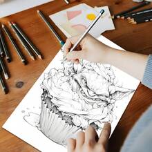 1 本 20 页万圣节着色书，内含鬼魂、南瓜、城堡、骷髅和各种图案 - 彩色 - 查看 4