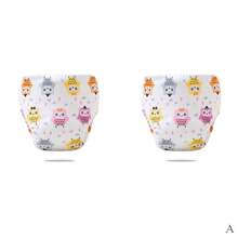 2pcs/Set Baby Potty Training Pants Reusable Cloth Diapers Breathable Summer Underwear Baby Shower Family Decorations Gifts - Multicolor - View 12