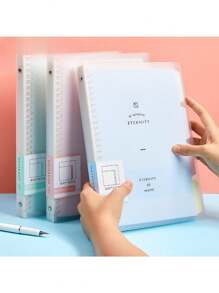 Cuaderno de alta calidad con espiral de plástico tamaño B5, bloc de notas con hojas sueltas A4 para papelería de estudiante - computadora portátil - Ver 1