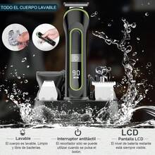 Recortadora de barba para hombre, cortapelos inalámbrico, bigote, nariz, recortadora de cuerpo, kit de corte de pelo, recortadora de precisión, recargable por USB, impermeable, 5 en 1 (negro) - Negro - Ver 4