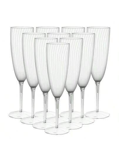 120ml使い捨て プラスチックシャンパングラス10個入×10パック 120ml使い捨て プラスチックシャンパングラス10個入×10パック