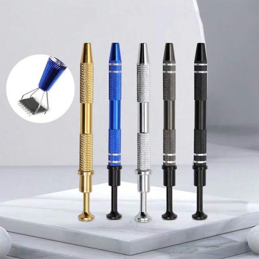 1PC 4 Claws Ball Bead Holder, Pick-Up Tool, Crystal Prong Tweezers Catcher Grabbers With 4 Claws, Piercing Jewelry Making Grasping Tools, Tools For Men