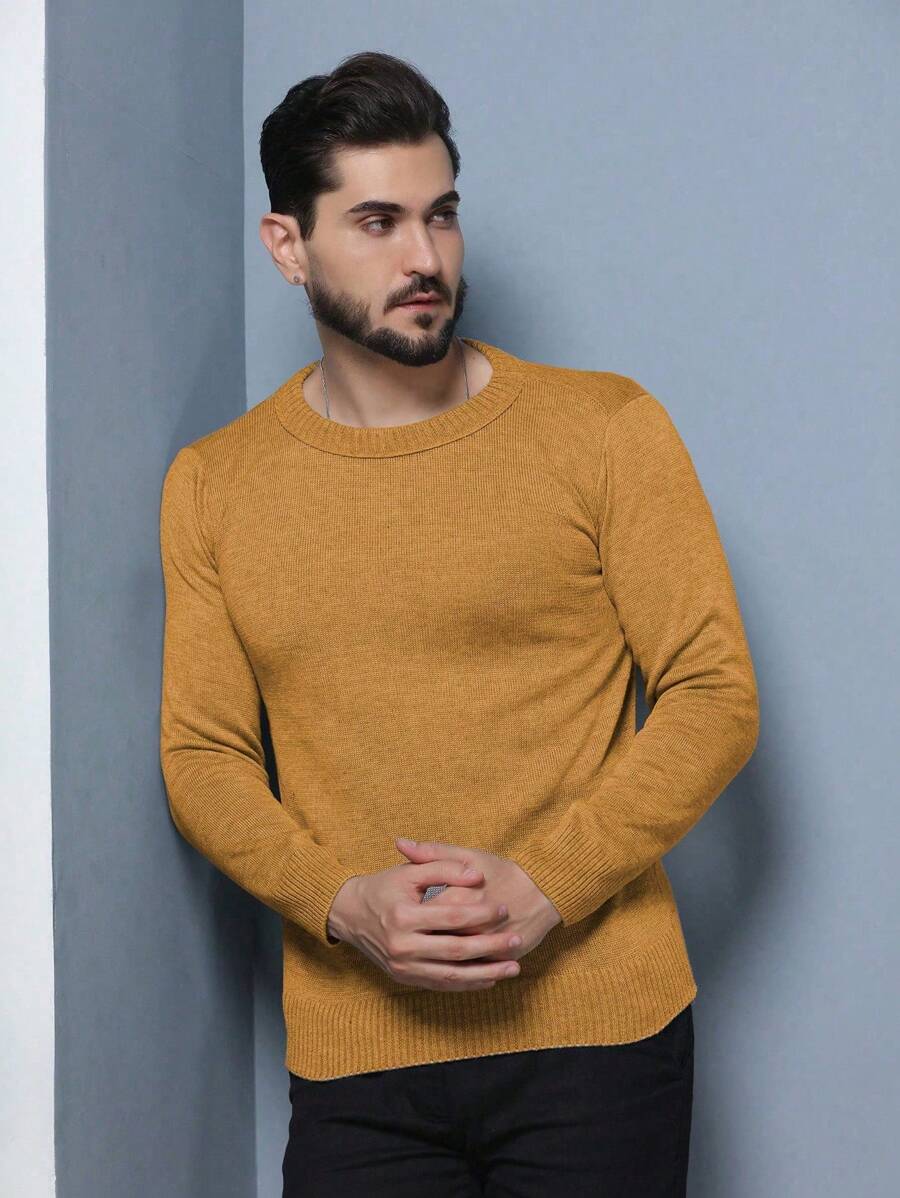 Men Sweaters - Khaki - View 1