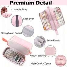 Estojo de lápis de grande capacidade, estojo multifuncional para canetas, estojo para canetas em cores de macaron para estudantes, armazenamento de papelaria, material de escritório escolar, volta às aulas, volta às aulas, material escolar, estojo para lápis, mochila escolar