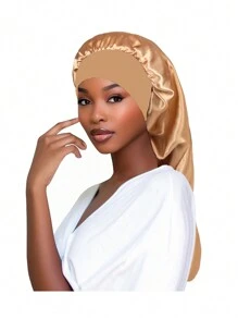 1 chiếc mũ ngủ nữ lót satin có dây chun, nhiều màu sắc, chất liệu polyester mềm mại, lót trong, thích hợp cho tóc dài, mũ ngủ cho nữ, mũ ngủ màu trơn dùng khi tắm và ngủ, mũ ngủ mùa xuân/hè/thu. - A - Xem 8