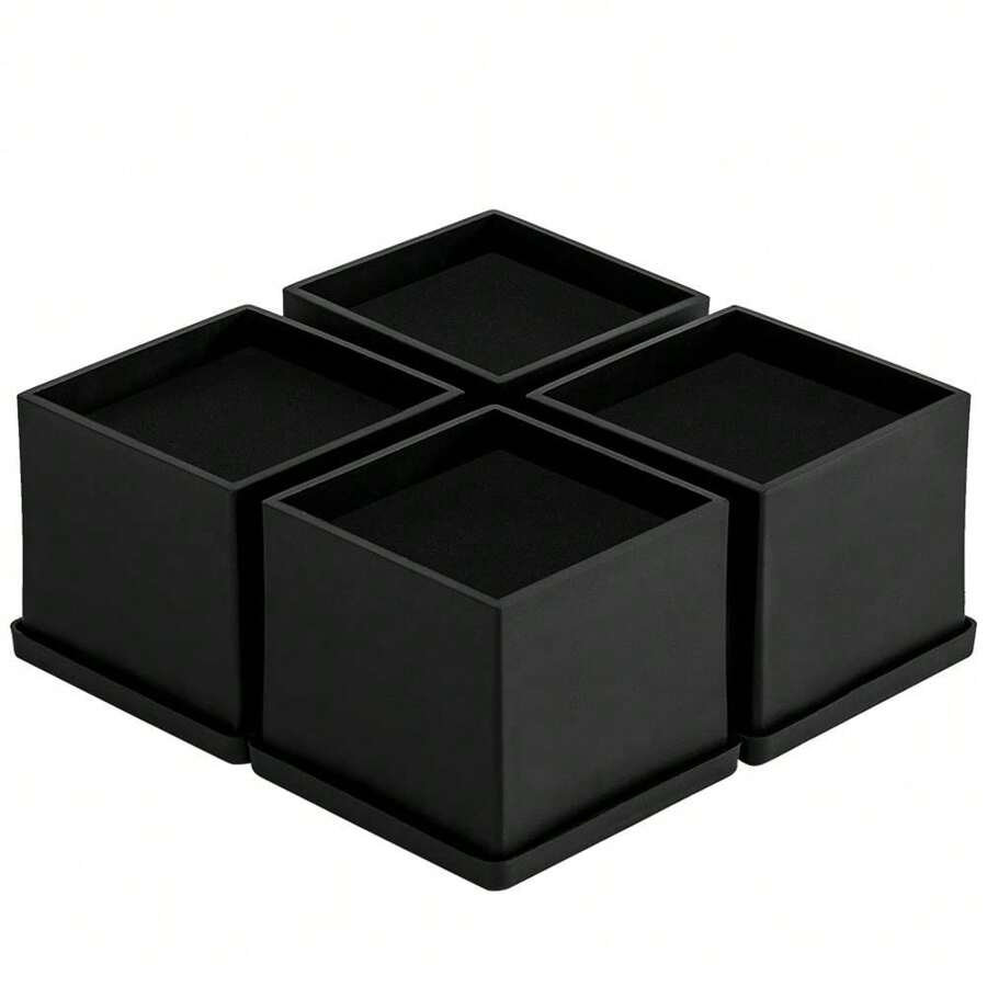 Set Of 4 Furniture Height Increase Table Height Furniture Risers Height Adjustable Bed Riser Furniture Riser Table Riser Elephant Foot Bed Riser (2 Inch)