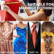 1 Máy Tính Giả Vải Lụa Satin Sáng Bóng Tự Làm Chất Liệu Váy Cưới, Negligee, Trang Trí Nhà Cửa, Khăn Trải Bàn - Màu tím hoa cà - Xem 7