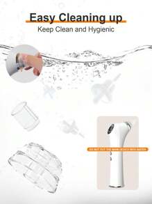 1pc Electric Nasal Aspirator With Three Adjustable Suction Modes, Incorporates Scientifically Noise-Reduced Technology,Safe And Gentle Baby Nose Sucker With Soothing Music - 白色 - 查看 3