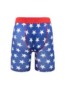 5-Pack Men's Printed Long Boxer Briefs - Multicolor - View 5