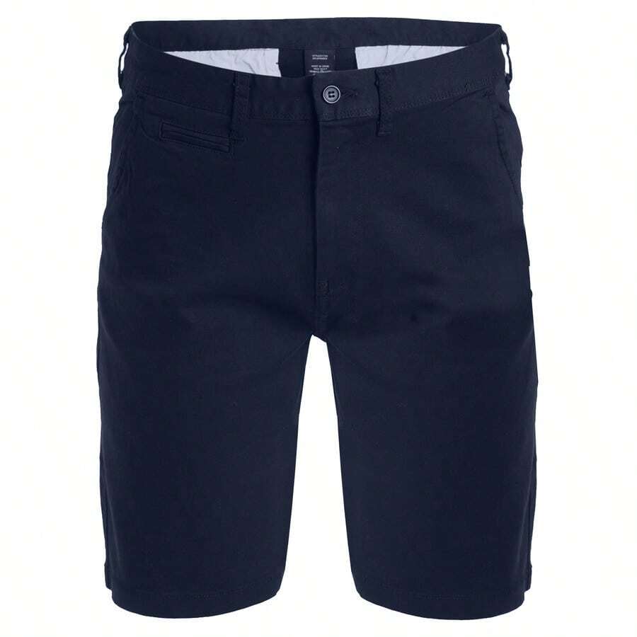 Men's Cotton Flex Stetch Chino Shorts - 海軍 - 查看 1