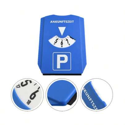 1PC Parking Disc Timer With Ice Scraping Function, Used For Cars And Motorcycles, Portable Parking Time Tool