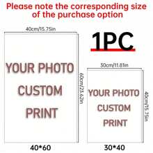 1pc Personalized Custom Poster Printing - Create Your Own Wall Art Print With Your Image - Home Decor And Personalized Photo Poster No Frame - Multicolor - View 2