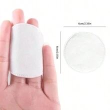 50/100 Peças Almofadas Descartáveis Redondas de Limpeza Facial, Lenços Removedores de Maquiagem, Limpeza de Pele e Remoção de Esmalte das Unhas, Limpeza Facial Portátil, Pincel Facial, Bolsa, Organizador, Armazenamento