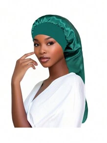 1 chiếc mũ ngủ nữ lót satin có dây chun, nhiều màu sắc, chất liệu polyester mềm mại, lót trong, thích hợp cho tóc dài, mũ ngủ cho nữ, mũ ngủ màu trơn dùng khi tắm và ngủ, mũ ngủ mùa xuân/hè/thu. - A - Xem 13