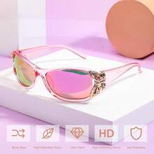 New Fashion Butterfly Polarized Sunglasses For Women And Men Wrap Around UV400 Protection Sports Glasses Y2K Shades - Multicolor - View 10