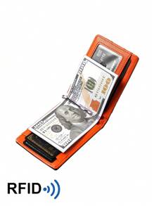 Men's Ultra-Thin RFID Blocking Wallet, Synthetic Leather US Dollar Clip Cardholder, 4-Season - Multicolor - View 9
