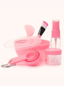 Blue Moon Golden Clay And Bowl 9 Pieces, Skincare, Silicone Brush, Cleaning Sponge, Spatula Etc - Vàng - Xem 4