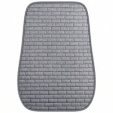 Car Long Mesh Linen Seat Cushion Square Grid Design, Universal All-Season Non-Slip Cover - Grey - View 14