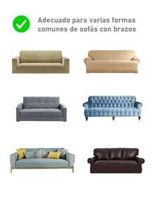 Funda de sofá de tela jacquard a cuadros, lavable a máquina, con buena elasticidad, fácil de instalar, suave al tacto y resistente a la suciedad. Adecuada para salas de estar, dormitorios, oficinas y otros espacios, especialmente ideal para lugares con mascotas como gatos y perros. Disponible en varios tamaños. - Azul Marino - Ver 10