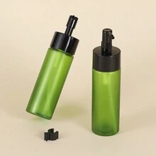 1/10pcs 150ml Green Pump Bottle Empty Lotion Dispenser Refillable For Shampoo Conditioner Hand Soap Dispenser Plastic Reusable Body Wash Container Bulk - Multicolor - View 4