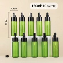 1/10pcs 150ml Green Pump Bottle Empty Lotion Dispenser Refillable For Shampoo Conditioner Hand Soap Dispenser Plastic Reusable Body Wash Container Bulk - Multicolor - View 6