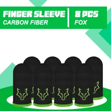 4 Pares de Mangas de Dedo de Fibra de Carbono com Mangas de Dedo do Polegar em Formato de Raposa, Capas de Dedo Sem Costura à Prova de Tela de Toque, Antitranspirante e Respirável, para Cozinha, Banheiro, Casa, Fornecedores Domésticos