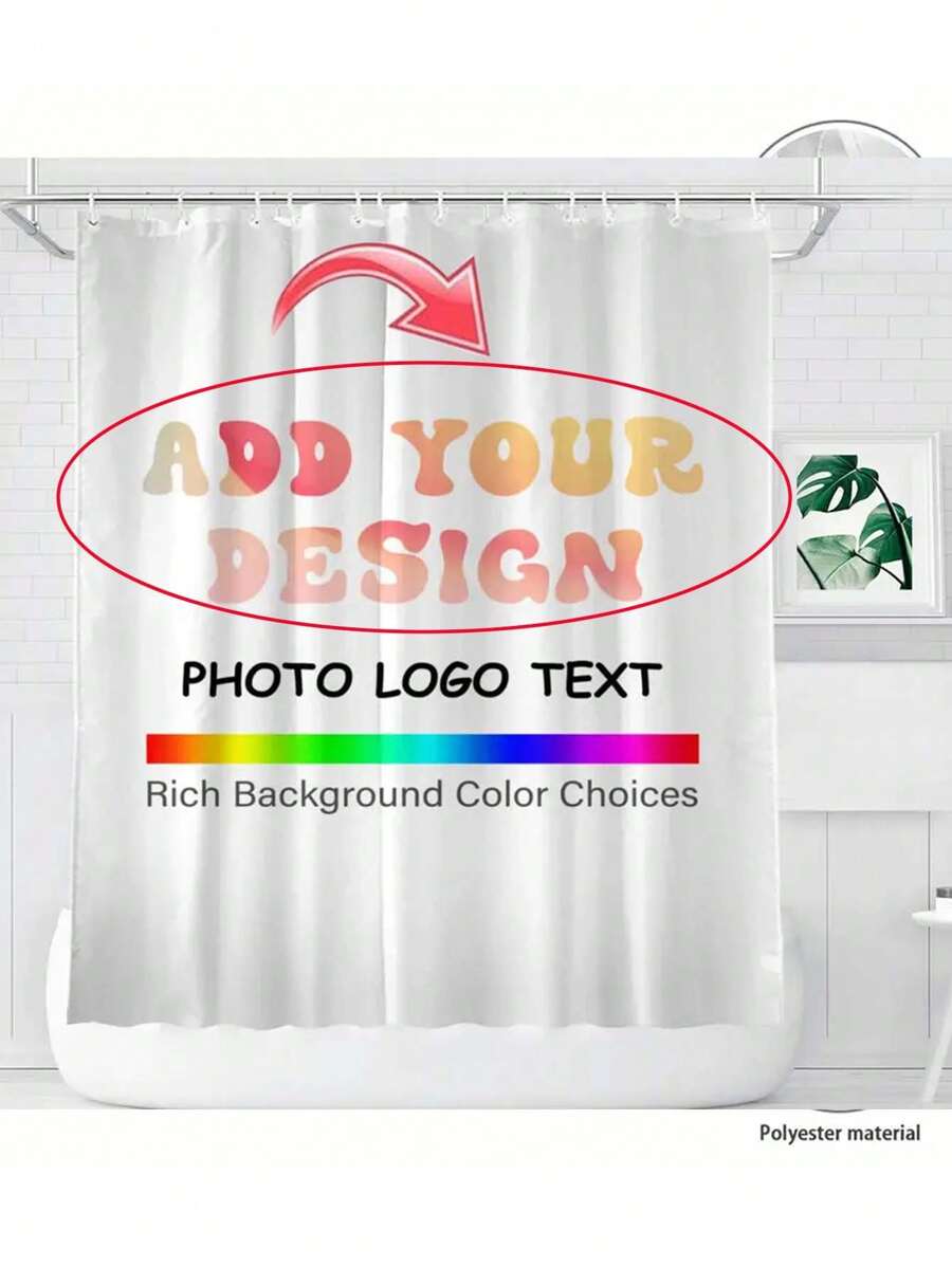 1pc Customized Flannel Shower Curtain, Customized Background, Customized Wedding Shower Curtain, Personalized Image, Custom Image, Super Thick And Soft, All-Season Use, Family And Friends Image, Gift For Friends And Family. Applicable For Living Room, Sofa, Bedroom, Car Interior (All-Season) Home Bathroom Decor Fall Decor Bathroom Accessories Back To School - Multicolor - View 1