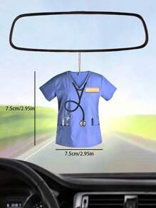 1 Pieza Accesorio De Llavero Colgante De Árbol De Navidad Para Coche En Diseño De Uniforme De Enfermera Acrílica