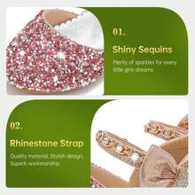Dreamshoes Sandals For Toddler Girls Dress Shoes Sparkly Heels Wedding Party Princess Flower Girl Shoes For Little Big Kids