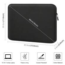 Puluz Étui pour ordinateur portable HAWEEL, sac porte-documents zippé pour ordinateur portable
