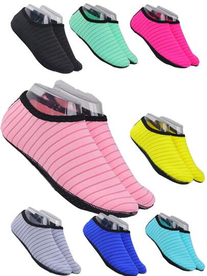 1 Par de Zapatos de Agua Esenciales para la Playa para Hombres y Mujeres, Suela Blanda de Secado Rápido Calcetines Acuáticos para Nadar, Navegar, Pescar, Yoga, Aeróbic Acuático, Talla Pequeña, Se Recomienda Pedir 2 Tallas talla grande Grande