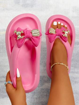 EVA-slippers met dikke zool, snoepkleuren, sprookjesachtige esthetiek, voor gebruik binnen, op het strand en buiten