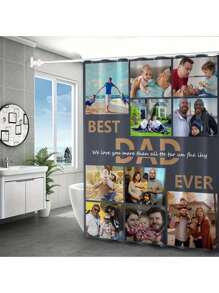 1 pieza Cortina de franela personalizable, adecuada para sala de estar, sofá, dormitorio, interior de automóvil, etc. (todo el año). Imagen personalizada, regalo para amigos y familiares, decoración del hogar, decoración del baño, decoración de otoño, accesorios de baño, de vuelta a la escuela