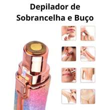 Depilador 2em1 Recarregavel Usb Sobrancelha Buço Batom