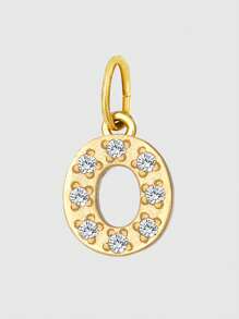 Diamday 1 件钻石字母吊坠 女士 DIY 项链手链珠宝制作周年纪念礼物 - 金色 - 查看 14